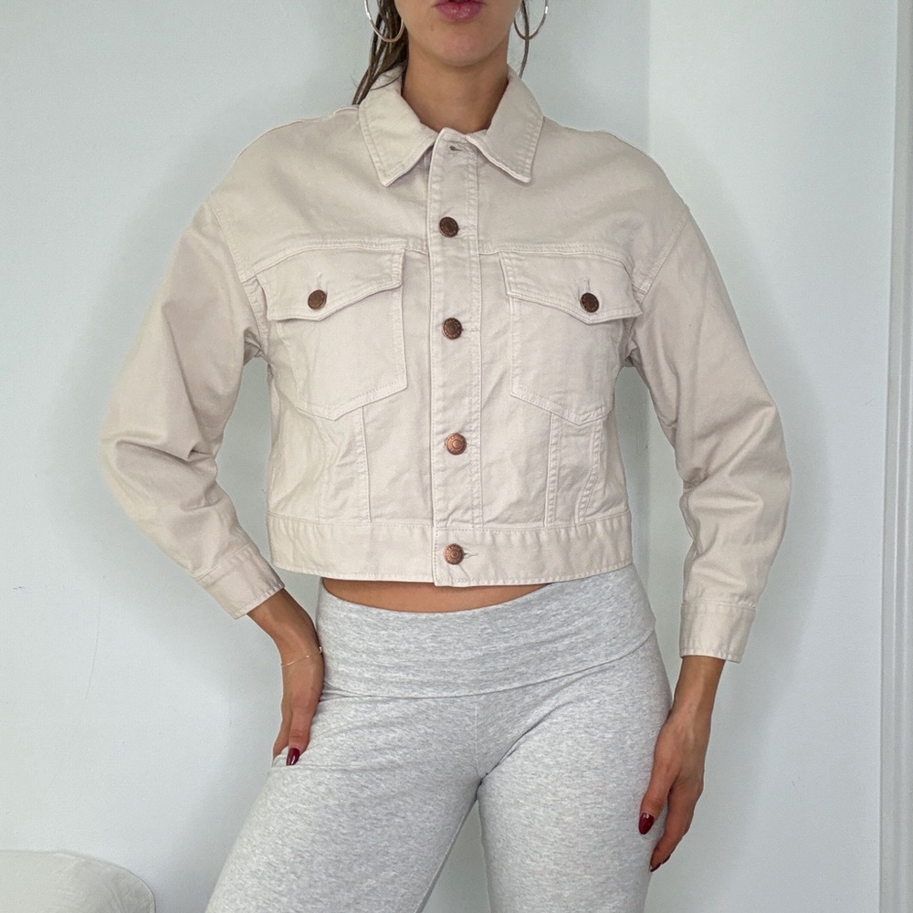 Banana Republic Cream Denim Jacket